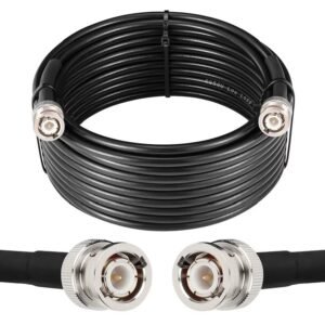 BNC Male to BNC Male RG58 SDI Cable – 3G/6G HD-SDI Video Transmission for Cameras, Monitors, and Switchers