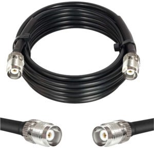 TNC Female to TNC Female RG58 Coaxial Cable – 50 Ohm Low-Loss RF Extension Cable for Antennas, Routers, GPS, and RF Devices