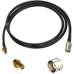 BNC Female to RP-SMA Female RG58 Coaxial Cable – 50 Ohm RF Cable for Antenna and Wireless Systems