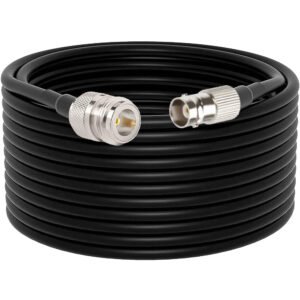 N-Type Female to BNC Female RG58 Coaxial Cable – 50 Ohm RF Extension Cable for Antennas, Radios, SDR & Test Equipment