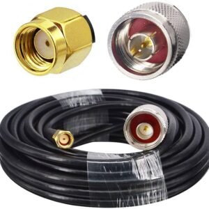 N-Type Male to RP-SMA Male RG58 Coaxial Cable – Low Loss 50 Ohm RF Cable for Antennas, Routers, and Wireless Applications