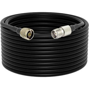 N-Type Male to TNC Female RG58 Coaxial Cable – 50 Ohm Low-Loss RF Extension for Antennas, WiFi Routers, GPS, RF Systems