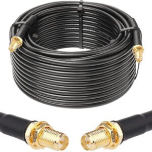 RP-SMA Female to RP-SMA Female Coaxial Cable – RG58 – 50 Ohm for Wi-Fi Antennas, Routers & RF Devices