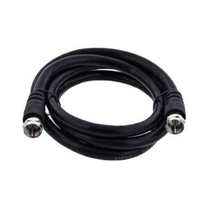 Front view of RG6 Satellite Cable 100% Copper 1mm Core with F Male Connectors