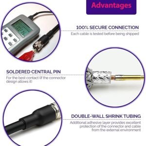 Ultra-Low Loss TNC Male to SMA Male LMR400 50 Ohm Extension Cable